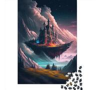 Puzzle en bois de 1000 pièces Forteresse élémentaire pour adolescents, drôles de 1000 pièces (75 x 50 cm)