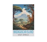 Puzzle en Bois de 1000 pièces, île de Madagascar Afrique de l'est, Jouets éducatifs pour Cadeau d'anniversaire Adulte (75 x 50 cm) -FQ58