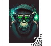 Puzzle en bois de 1000 pièces Marijuana Monkey5 Puzzle en bois pour adultes et adolescents à partir de 12 ans et plus Cadeaux de Noël 1000 pièces (75 x 50 cm)