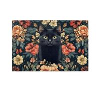 Puzzle en bois de 1000 pièces pour adultes - A Cat'S Head Is Among The Flowers - Cadeaux pour adultes - Décoration d'intérieur