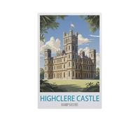 Puzzle en Bois De 1000 Pièces pour Adultes，Château de Highclere Hampshire，Jouets De Décompression Éducatifs Et Intellectuels, Jeux Familiaux Amusants pour Enfants（75x50cm）-GK57