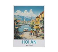 Puzzle en Bois De 1000 Pièces pour Adultes，Hoi an, Viêt Nam，Jouets De Décompression Éducatifs Et Intellectuels, Jeux Familiaux Amusants pour Enfants（75x50cm）-X61