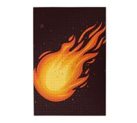 Puzzle en Bois de 1000 pièces pour Adultes, Motif Flammes et Boules de feu