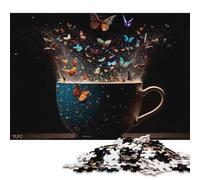Puzzle en Bois de 1000 pièces pour Adultes, Motif Papillons colorés, Puzzle carré pour Enfants, Jeux en Famille, Cadeau de Noël, 1000 pièces (75 x 50 cm)