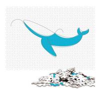 Puzzle en Bois de 1000 pièces pour Adultes, Puzzle Baleine pour Enfants, Jeux de Famille, Cadeaux de Noël, 1000 pièces (75 x 50 cm)