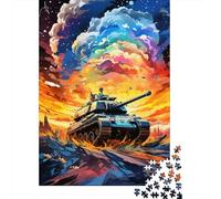 Puzzle en Bois de 1000 pièces pour Adultes, Puzzle coloré sur Le thème des Chars d'assaut, pour Un Jeu en Famille, 1000 pièces (75 x 50 cm)