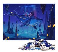 Puzzle en Bois de 1000 pièces pour Adultes, Puzzle féerique sur Le thème de l'espace, Jeux de société pour Enfants, Cadeaux de Noël, 1000 pièces (75 x 50 cm)