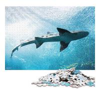 Puzzle en Bois de 1000 pièces pour Adultes, Puzzle Requin-Baleine pour Enfants, Jeux de Famille, Cadeaux de Noël, 1000 pièces (75 x 50 cm)