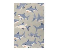 Puzzle en Bois de 1000 pièces représentant des Requins, destiné aux Adultes.