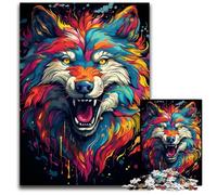 Puzzle en Bois de 1000 pièces représentant Un Loup Fantastique idéal pour Les Adolescents pour créer des Liens familiaux et pour décorer la Maison 1000 pièces (38 x 26 cm)