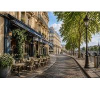 Puzzle en Bois de 1000 pièces représentant Une Rue Parisienne, scène de Rue européenne.
