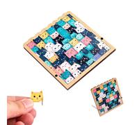 Puzzle en bois de 135 pièces en forme de chat de couleur Maillard, puzzle en bois en forme d'animal unique pour adultes et adolescents, cadeau de décoration d'intérieur, pose ludique, contours en