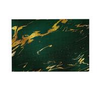 Puzzle en Bois de 300 pièces, Coloris Vert émeraude, Tons Terre et marbre doré, pour Adultes et Seniors.