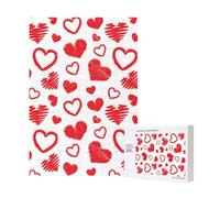 Puzzle en Bois de 300 pièces en Forme de cœur pour la Saint-Valentin, idéal pour s'amuser en Famille.