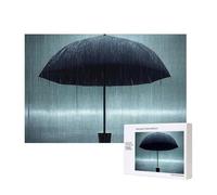 Puzzle en bois de 300 pièces, parapluie noir exquis sous la pluie, imprimé pour les loisirs en famille et l'interaction parent-enfant