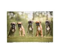 Puzzle en Bois de 300 pièces représentant des Chiots Boxers, des Animaux de Compagnie et des Chiens de Famille, pour Adultes et Personnes âgées.