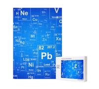 Puzzle en Bois de 300 pièces représentant Le Tableau périodique des éléments, idéal pour Les professeurs de Sciences. Boîte de Rangement Incluse.