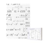 Puzzle en Bois de 300 pièces sur Le thème des mathématiques et de la géométrie, avec des formules scientifiques et Un Tableau Noir. Coffret Inclus. Idéal pour Adultes.