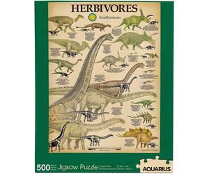 Puzzle En Bois De 500 Pièces Des Dinosaures Herbivores Smithsonian