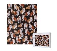 Puzzle en Bois de 500 pièces, Jeu Familial pour Adultes et Adolescents,Bouledogue Anglais