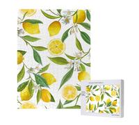 Puzzle en Bois de 500 pièces, Jeu Familial pour Adultes et Adolescents,Branches de citronnier Exotiques à Motifs, délicieuses et délicieuses