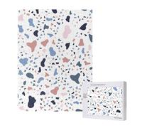 Puzzle en Bois de 500 pièces, Jeu Familial pour Adultes et Adolescents,Gros Points colorés sur Fond Blanc