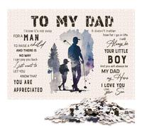 Puzzle en Bois de 500 pièces « Mon père Joue au Golf » pour Adultes, Jeu éducatif, défi, 500 pièces (52 x 38 cm)