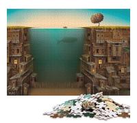 Puzzle en Bois de 500 pièces pour Adultes - Le Puzzle de la Gare de la Saint-Jean - Jeux de Famille - Cadeaux de Noël - 500 pièces (52 x 38 cm)