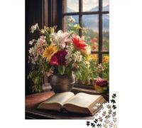 Puzzle en Bois de 500 pièces pour Adultes, Motif Animaux et Fleurs, Jeu Familial, pour Un ami, 500 pièces (52 x 38 cm)