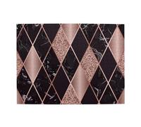 Puzzle en Bois de 500 pièces pour Adultes, Motif géométrique Rose, Or, marbre, Noir et Rose.