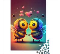 Puzzle en Bois de 500 pièces pour Adultes - Puzzle Tiny Love Bees pour Enfants - Jeux familiaux - Cadeaux de Noël - 500 pièces (52 x 38 cm)