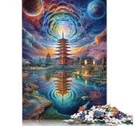 Puzzle en Bois de 500 pièces pour Adultes, Puzzle Zen Garden Galaxy pour Enfants, Jeux de Famille, Cadeaux de Noël, 500 pièces (52 x 38 cm)
