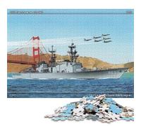 Puzzle en Bois de 500 pièces pour Adultes Spruance DD963 Destroyer, Puzzle pour Enfants, Jeux de Famille, Cadeaux de Noël, 500 pièces (52 x 38 cm)