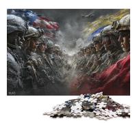 Puzzle en Bois de 500 pièces représentant Le conflit Entre Les États-Unis et Le Venezuela, idéal pour Adultes et Adolescents à partir de 12 Ans. Cadeau de Noël. Dimensions : 52 x 38 cm.