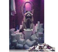 Puzzle en Bois de 500 pièces représentant Un cerf majestueux, idéal pour Les Adultes, Jeu éducatif, défi, 500 pièces (52 x 38 cm).