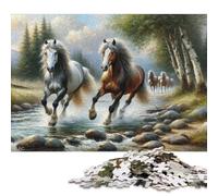 Puzzle en Bois de 500 pièces Together Wild & Free, activité familiale, Cadeau de Noël, 500 pièces (52 x 38 cm)