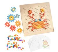 Puzzle en bois | de blocs de construction d'engrenages | Planche | Focus Training Puzzle en bois avec engrenages rotatifs | Jouet de motricité fine pour maternelle et salle de jeux