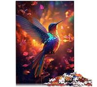 Puzzle en Bois de Couleur Colibri, 1000 pièces Extra Larges, décoration de la Maison, 19,7x29,5 Pouces