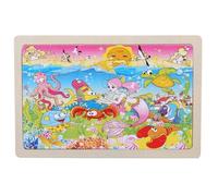Puzzle En Bois De Dessin Animé Pour Enfants De 3 À 6 Ans, Jouets Éducatifs Précoces, Paysage Animal, Cadeau Pour Bébé, 20 Styles