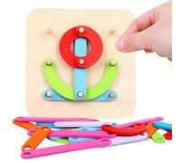 Puzzle En Bois De L Alphabet | Assortiment de Couleurs Construction Planche à Picots,Planche À Empiler Pour L Apprentissage Des Formes,Pour Compétences Motrices Bébés Filles Jeu Anniversaire Noël Mate