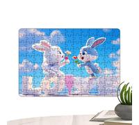 Puzzle en bois de la Saint-Valentin,Puzzle en bois de la Saint-Valentin,Puzzle de lapin mignon | Puzzles en bois de la Saint-Valentin Puzzle romantique pour enfants plus âgés