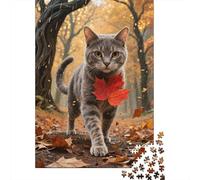 Puzzle en Bois De Qualité Supérieure 1000 Pièces - Chat American curl | Défi Visuel pour Toutes Générations | Assemblage Précis, Satisfaction Totale