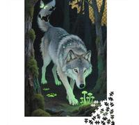 Puzzle en Bois De Qualité Supérieure 1000 Pièces - Loup | Défi Visuel pour Toutes Générations | Assemblage Précis, Satisfaction Totale