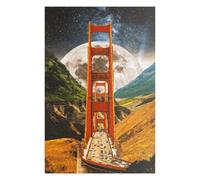 Puzzle en Bois Décoratif Golden Gate Moonlit Journey pour Adultes, 1000 PCS