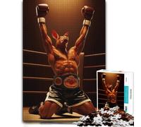 Puzzle en Bois Décoratif Kangaroo Boxer Champion pour Adultes, 1000 PCS