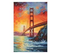 Puzzle en Bois Décoratif Majestic Golden Gate pour Adultes, 1000 PCS