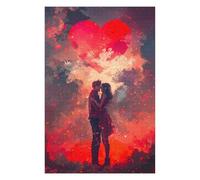 Puzzle en Bois Décoratif Romantic Love Story Artwork pour Adultes, 1000 PCS