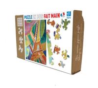 Puzzle en Bois découpé à la Main - Robert Delaunay - Tour Eiffel - 100 pièces