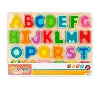 Puzzle En Bois Dentelle Lettres Woomax Eco - Multicolore - 27 Pièces - Pour Enfants De 24 Mois Et Plus