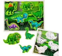 Puzzle en bois Dinosaures Puzzle Formes Planche 12El